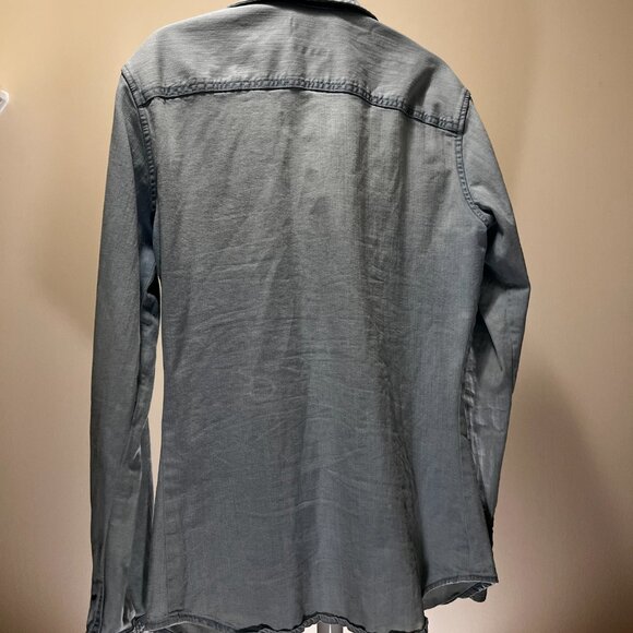 Goodfellow Men's Denim Shirt Light Wash CUSTOM TAILORED SLIM L Tall - Picture 2 of 4